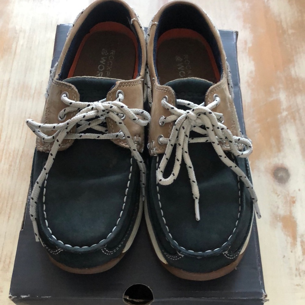 ROCKPORT WMS STEEL TOE WORK SHOES SZ 8W
